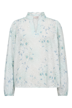 Grete Blouse - Blue/White