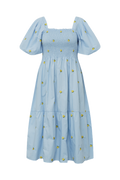 Cheri Fruit Dress - Ljusblå/Gul