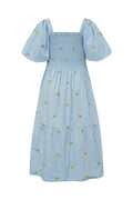 Cheri Fruit Dress - Ljusblå/Gul