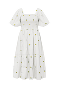Cheri Fruit Dress - Vit/Gul