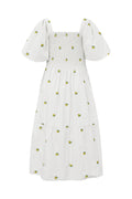 Cheri Fruit Dress - Vit/Gul