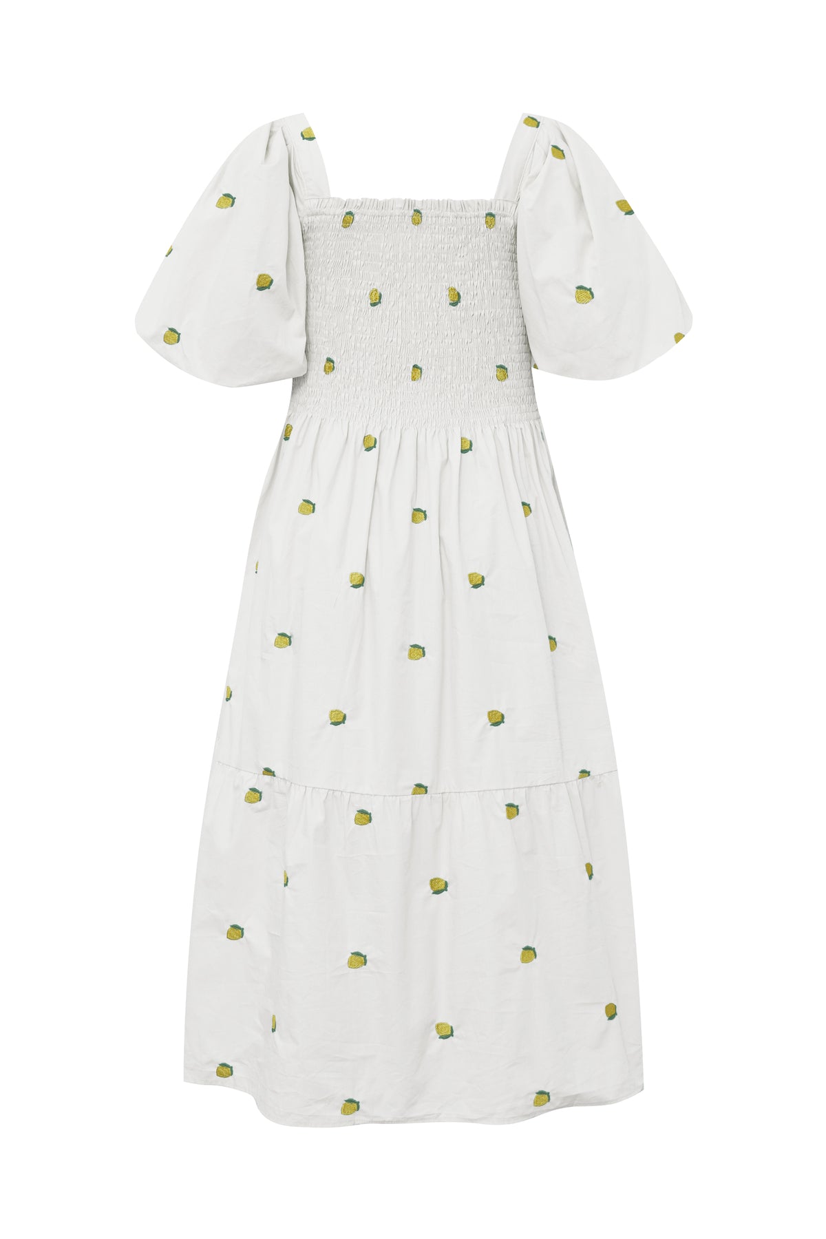 Cheri Fruit Dress - Vit/Gul