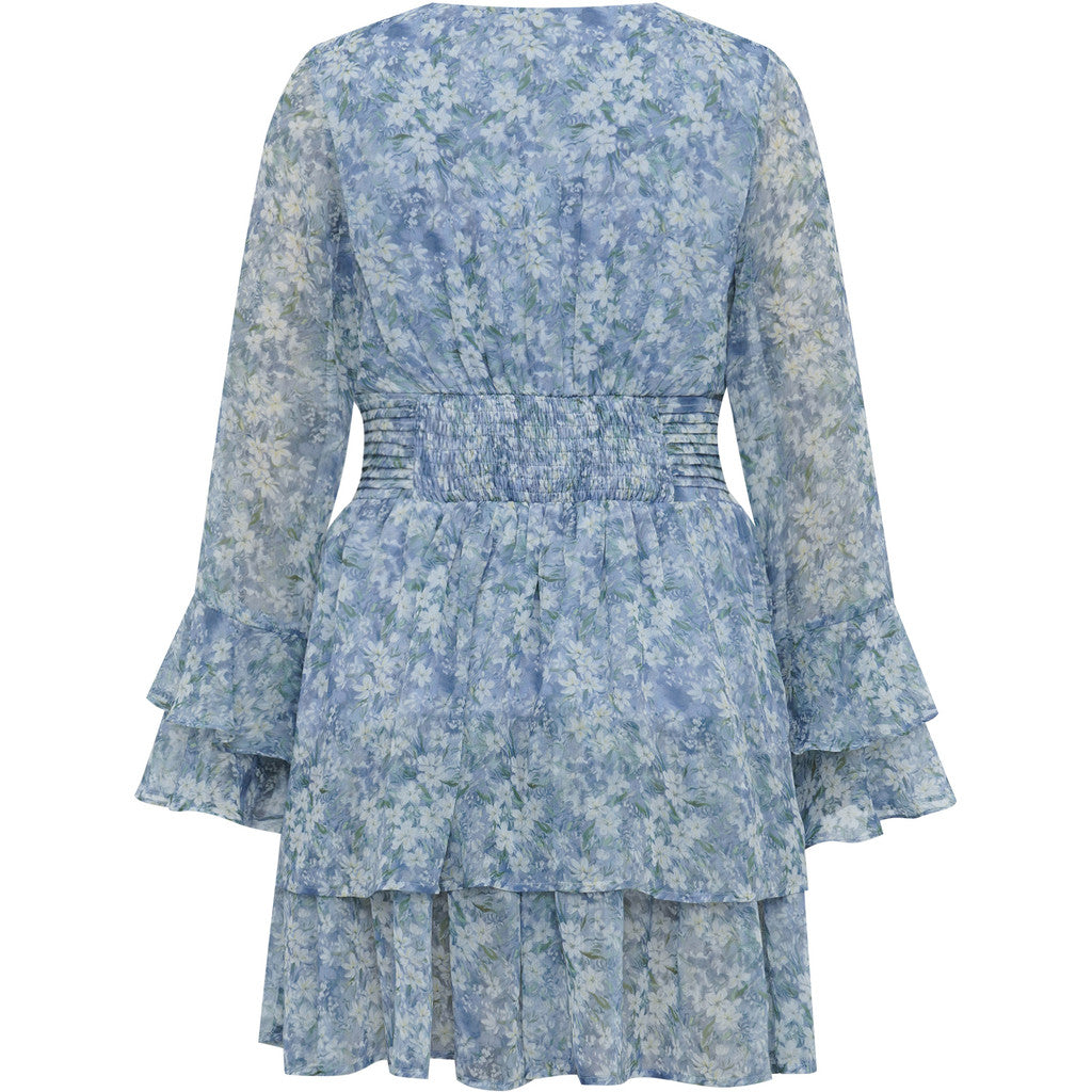 Florella Short Dress - Blå/Offwhite