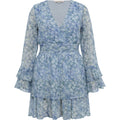 Florella Short Dress - Blå/Offwhite