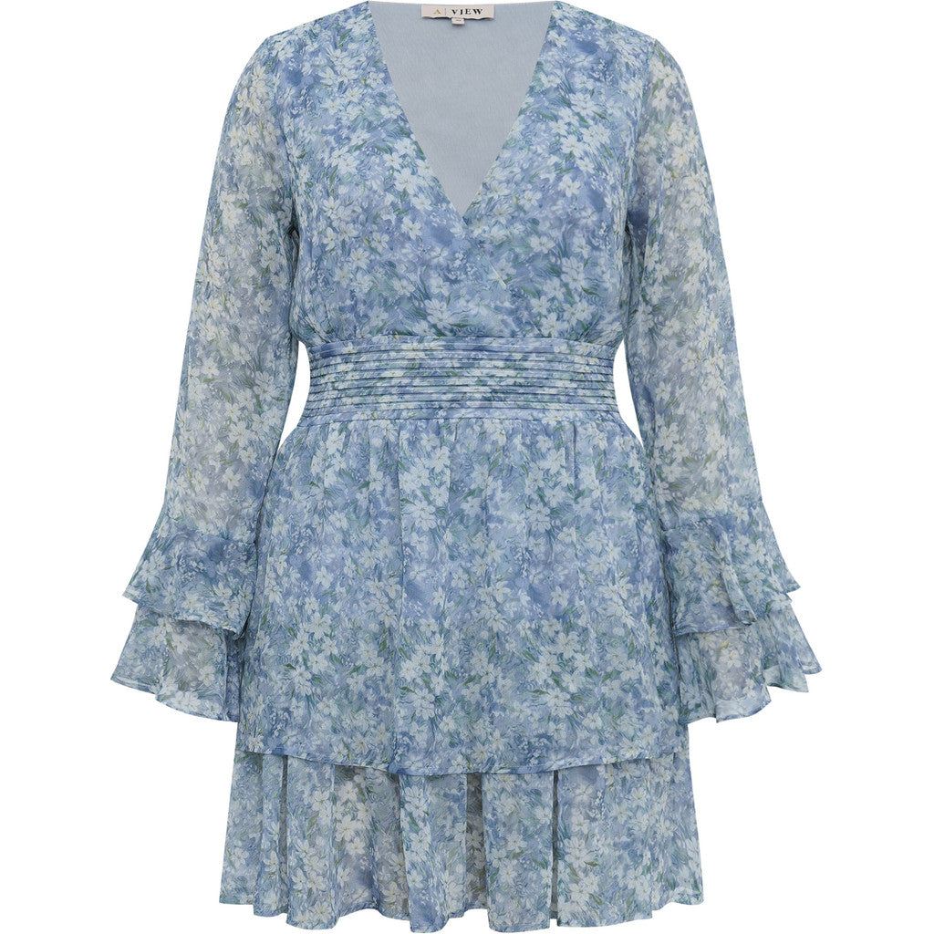 Florella Short Dress - Blå/Offwhite