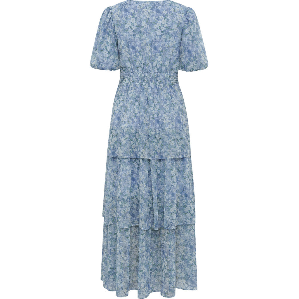 Florella Sleeve Dress - Blå/Off White