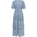 Florella Sleeve Dress - Blå/Off White