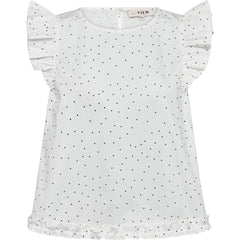 Aida Top - White/Black Dot
