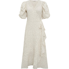 Sinda Dot Dress - Cream/Brown