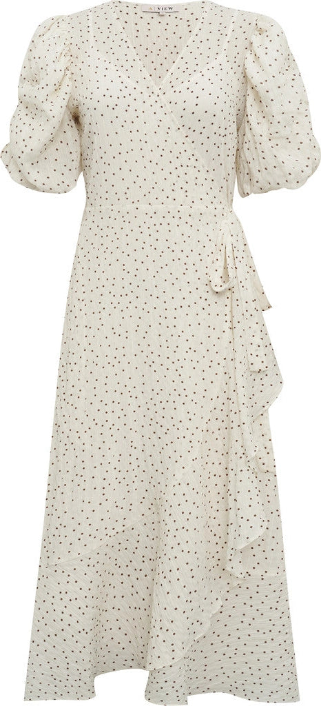Sinda Dot Dress - Cream/Brown