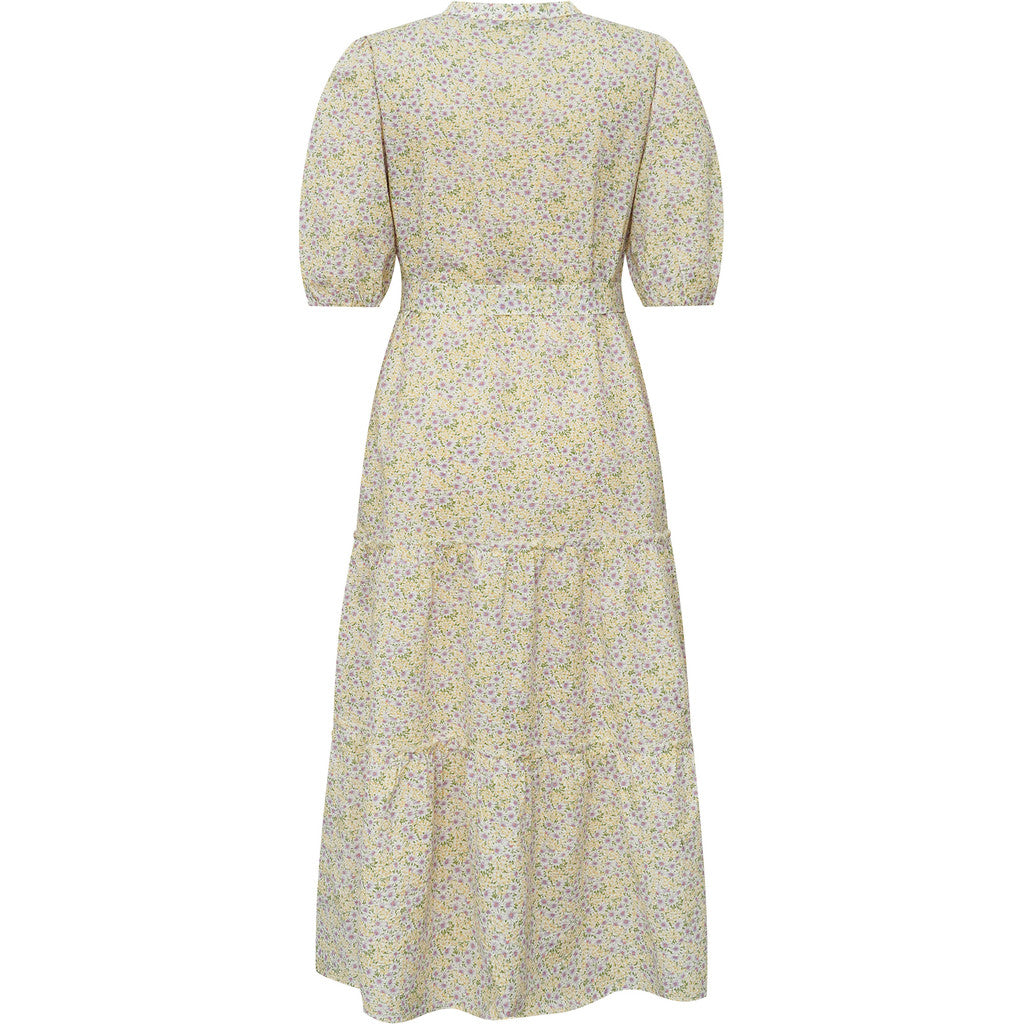 Kate V-Neck Long Dress - Lila/Gul
