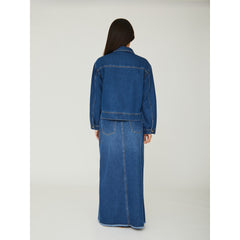 Sean Denim Long Skirt -  Denim Blue