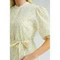 Kate Short Sleeve Long Dress - Pale Yellow