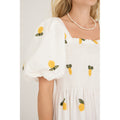 Cheri Fruit Dress - Vit/Gul