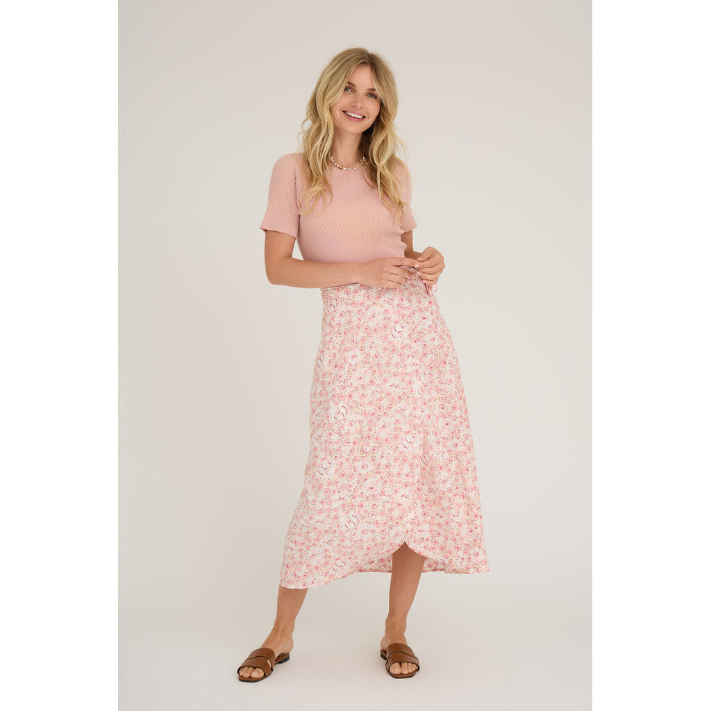 Peony Wrap Kjol - Rose/Pink