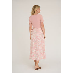 Peony Wrap Skirt - Rose/Pink