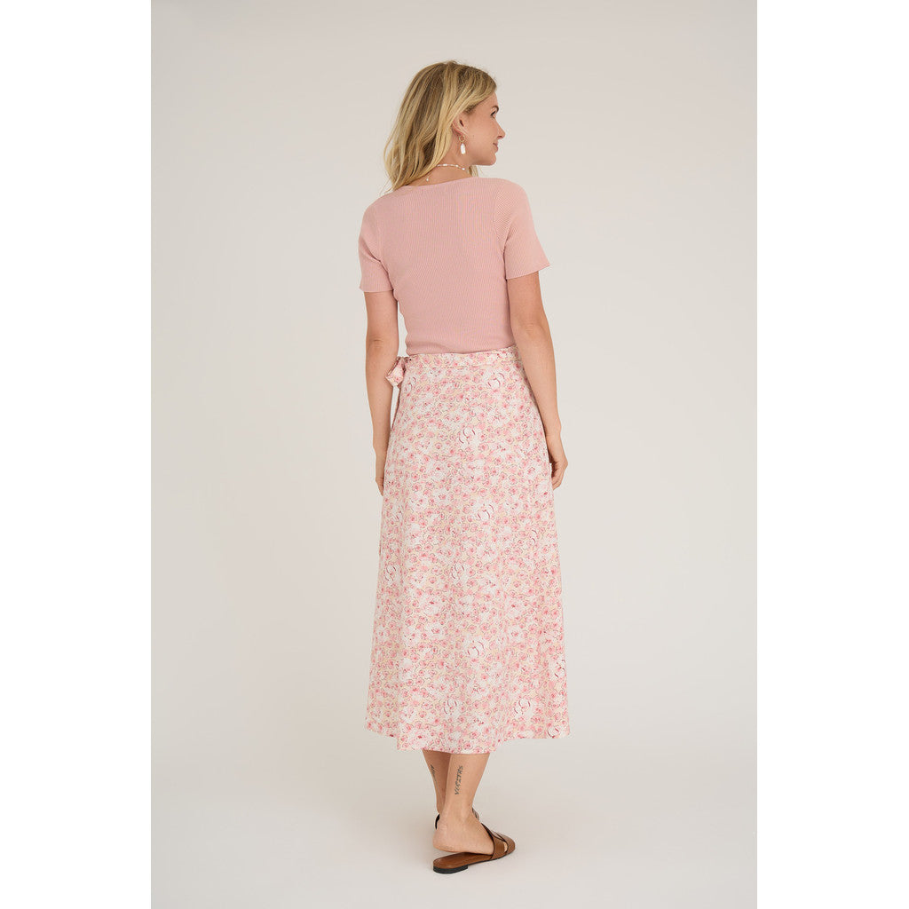 Peony Wrap Kjol - Rose/Pink