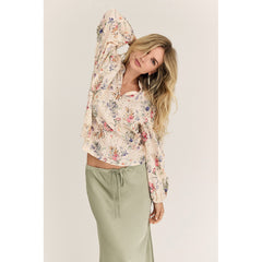 Grete Blouse - Sand/Dusty Green
