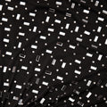 Square Rhinestone Mesh Midi Dress - Black