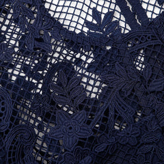 Lace Midi Dress - Navy