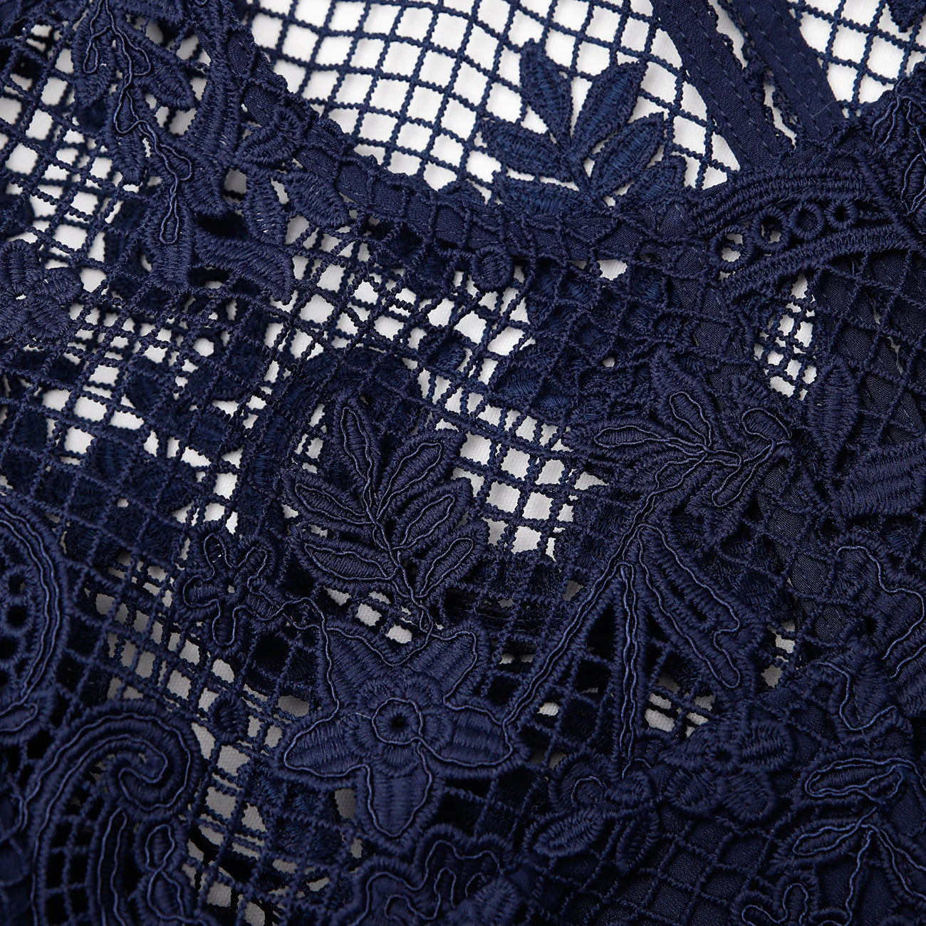 Lace Midi Dress - Navy
