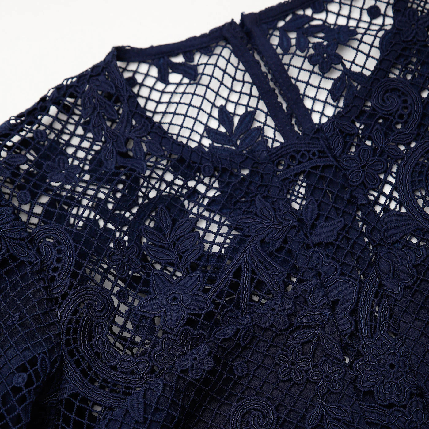 Lace Midi Dress - Navy
