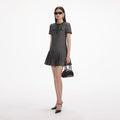 Metallic Boucle Mini Dress - Black
