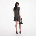 Metallic Boucle Mini Dress - Black