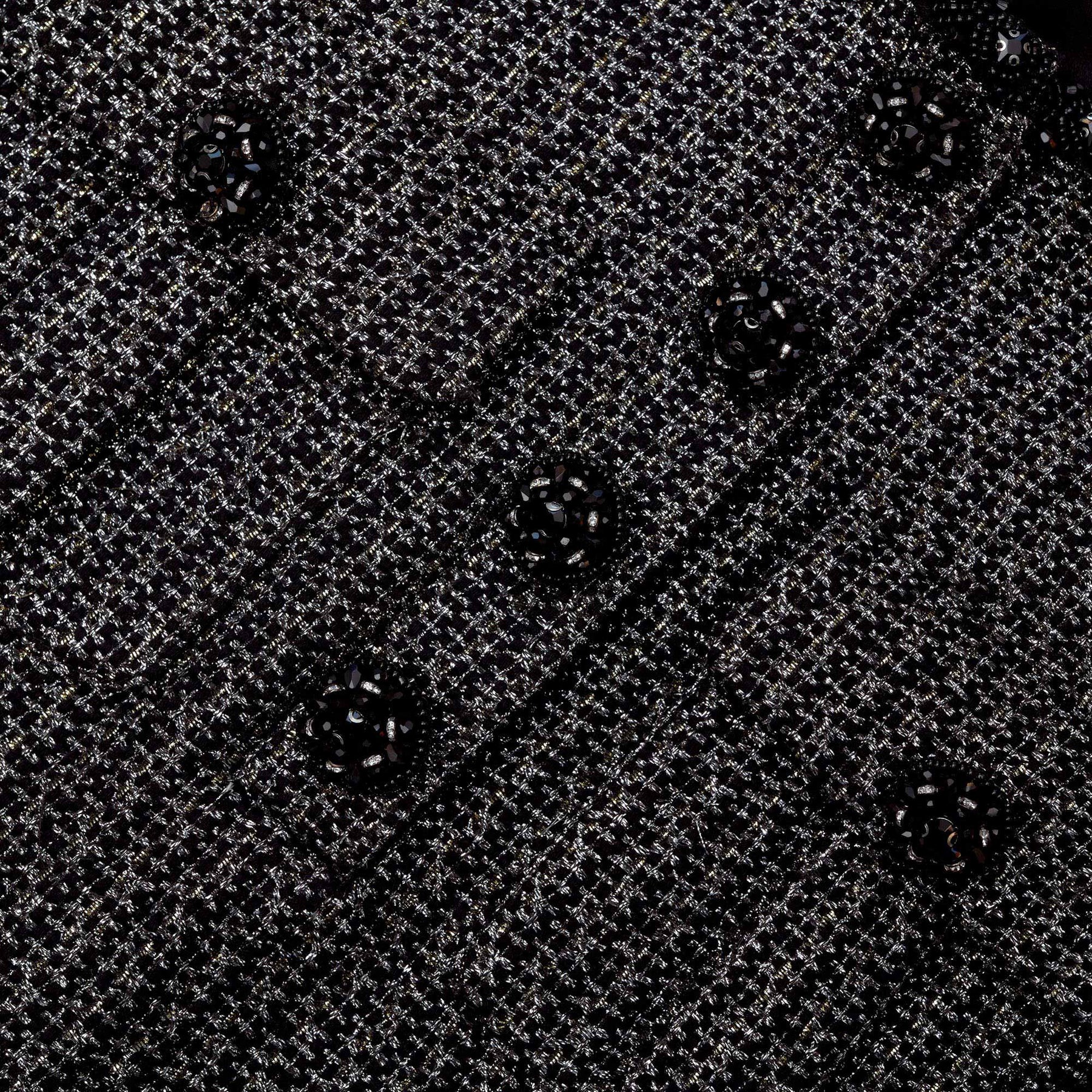 Metallic Boucle Mini Dress - Black