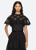 Drea Embroidery Top - Svart