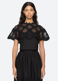 Drea Embroidery Top - Svart