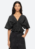 Elegi Solid S/Slv Top - Black