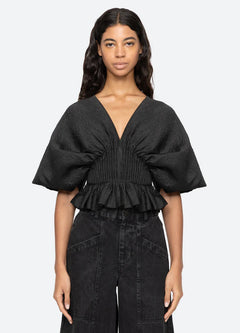 Elegi Solid S/Slv Top - Black
