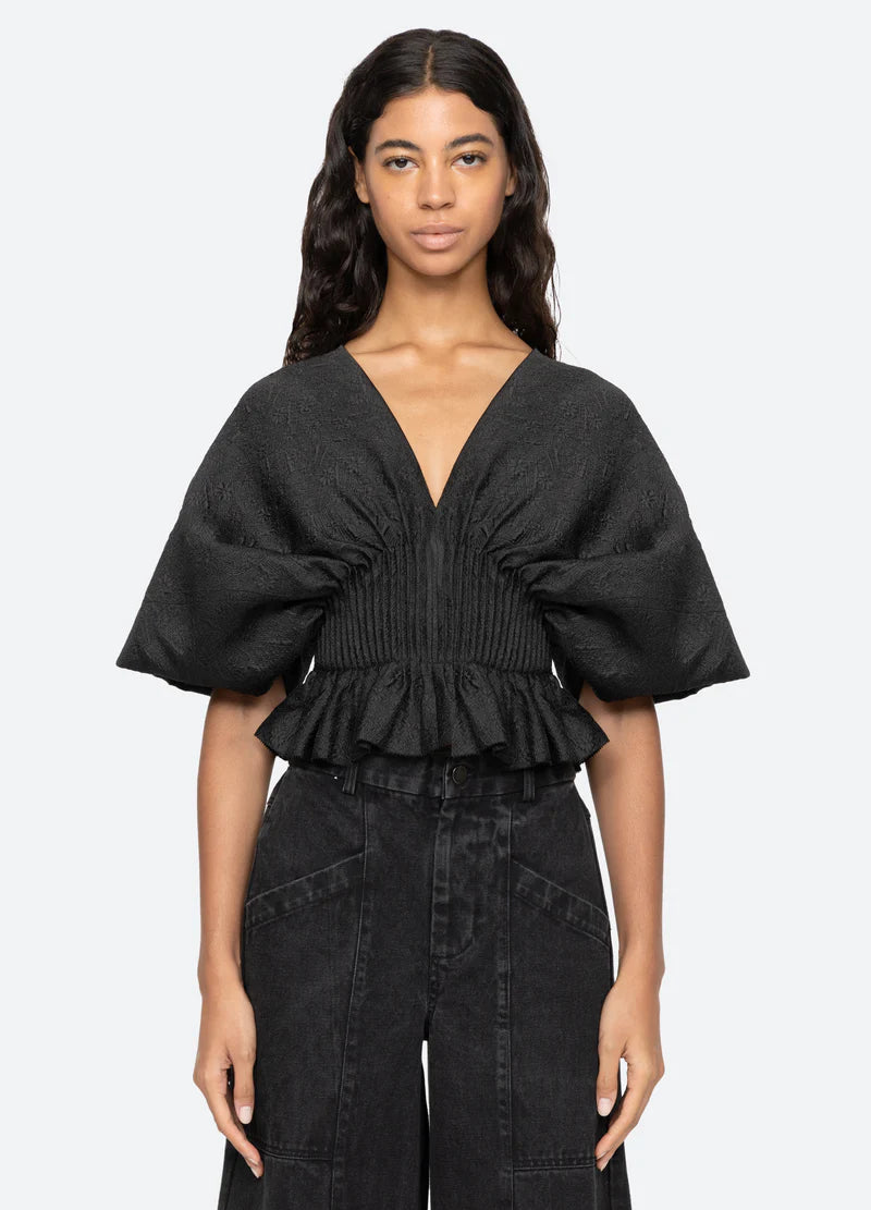 Elegi Solid S/Slv Top - Black