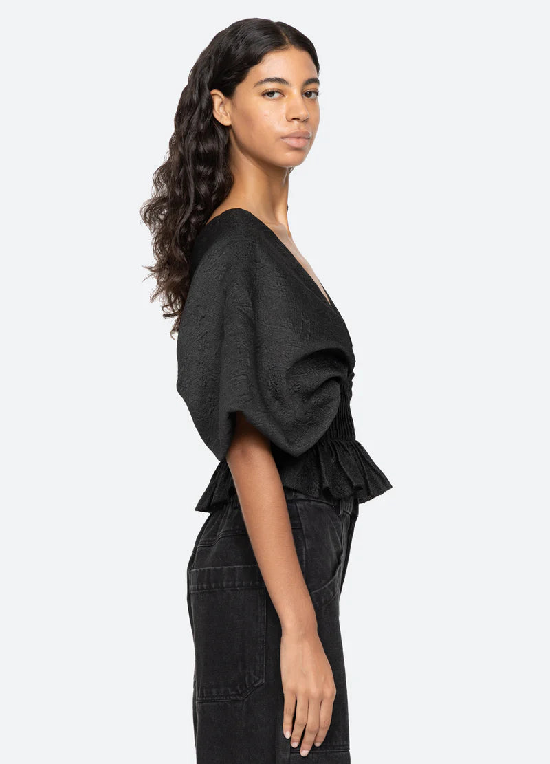 Elegi Solid S/Slv Top - Black