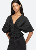 Elegi Solid S/Slv Top - Black