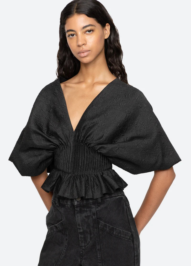 Elegi Solid S/Slv Top - Black