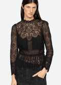 Lainey Embroidery L/Slv Top - Black