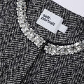 Herringbone Embellished Jacket - Black