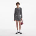 Herringbone Embellished Jacket - Black