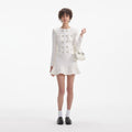 Buttoned Knit Mini Dress - Cream