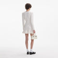 Buttoned Knit Mini Dress - Cream