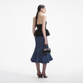 Velvet Bandeau Top - Black