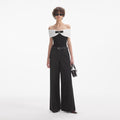 Rhinestone Jeans - Svart