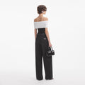 Rhinestone Jeans - Svart