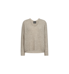 Thora V-Neck Knit - Feather Gray