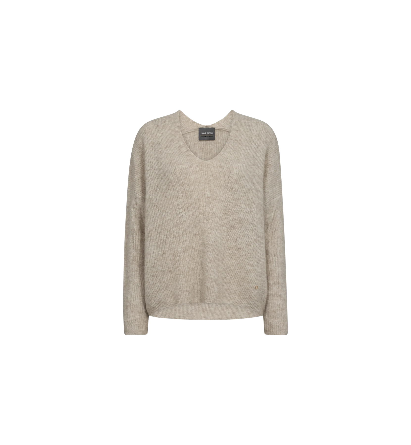 Thora V-Neck Knit - Feather Gray