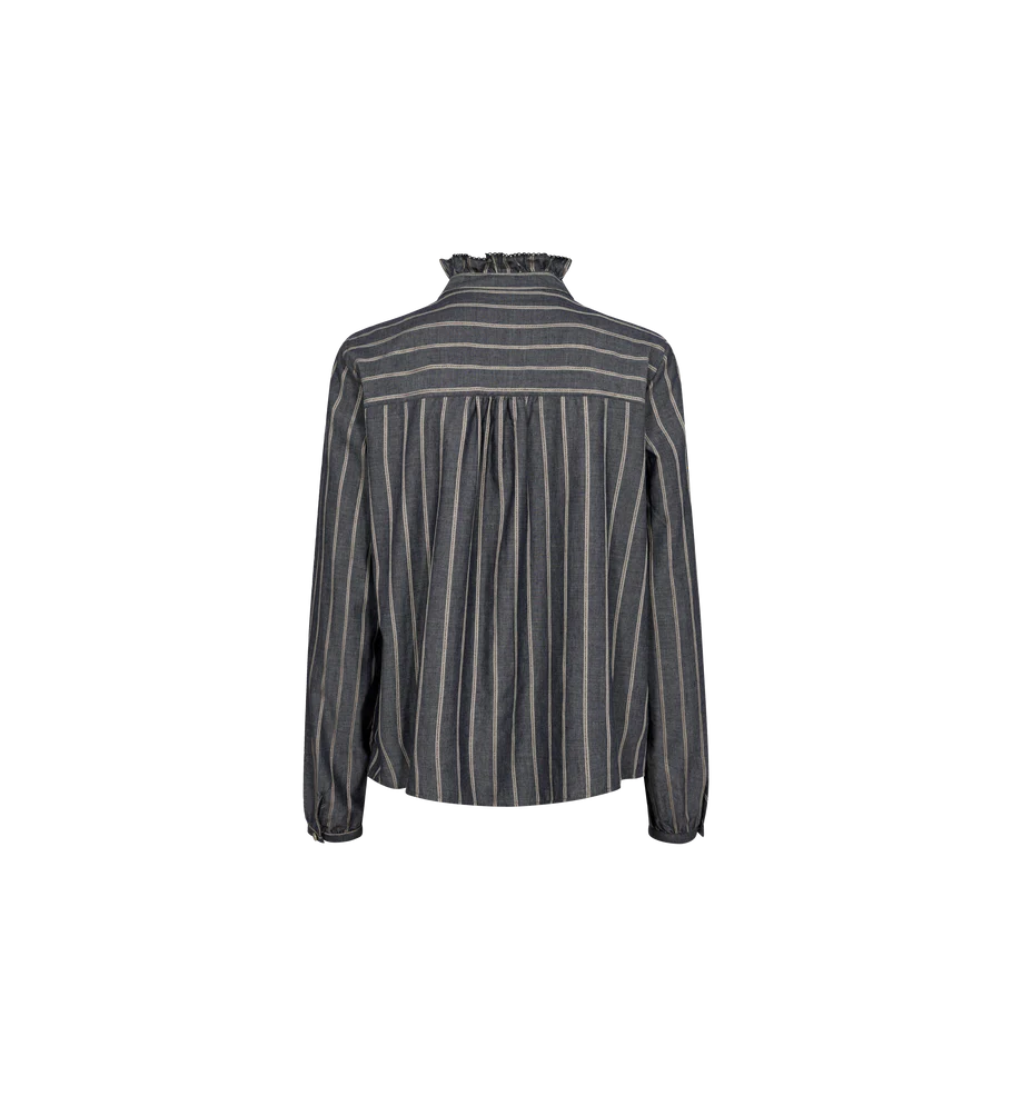 Biles Stripe Blouse - Salute Navy
