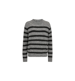 Thora Stripe Crewneck Knit - Sharkskin