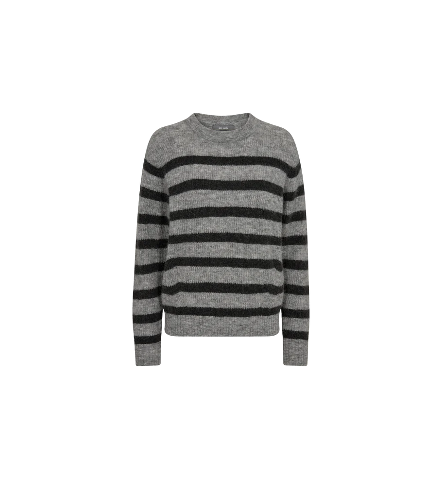 Thora Stripe Crewneck Knit - Sharkskin